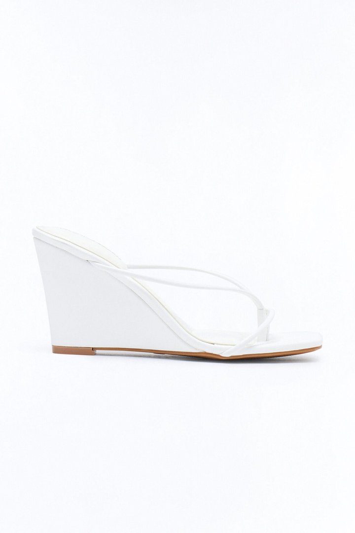 Kellie Thong Wedges - White