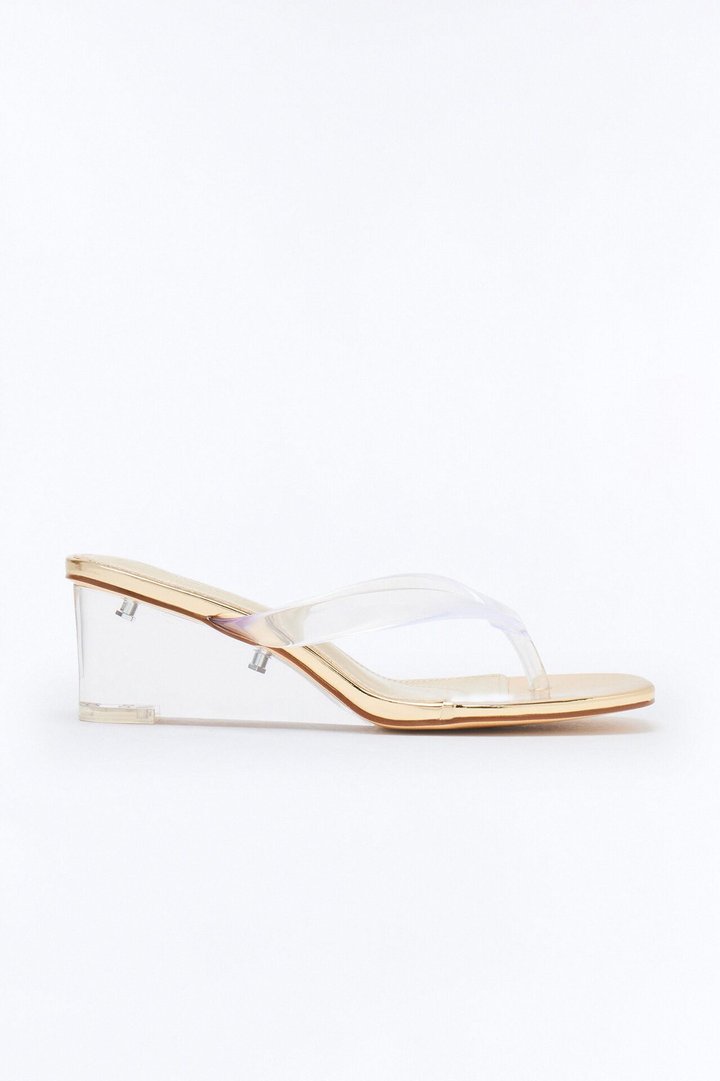Spree Thong Wedges - Gold
