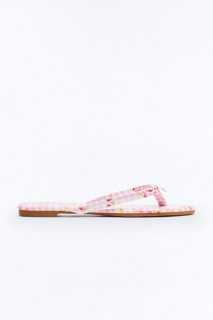 Taytay Bow Flip Flops - Pink/combo