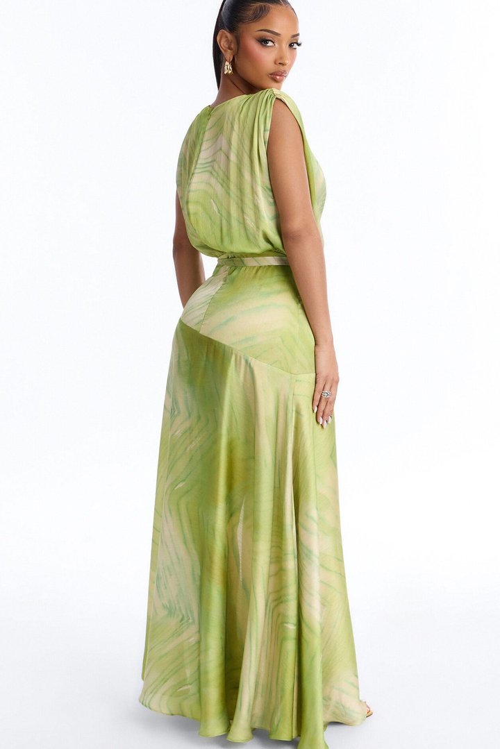 Sweet Escape Satin Maxi Dress - Periwinkle