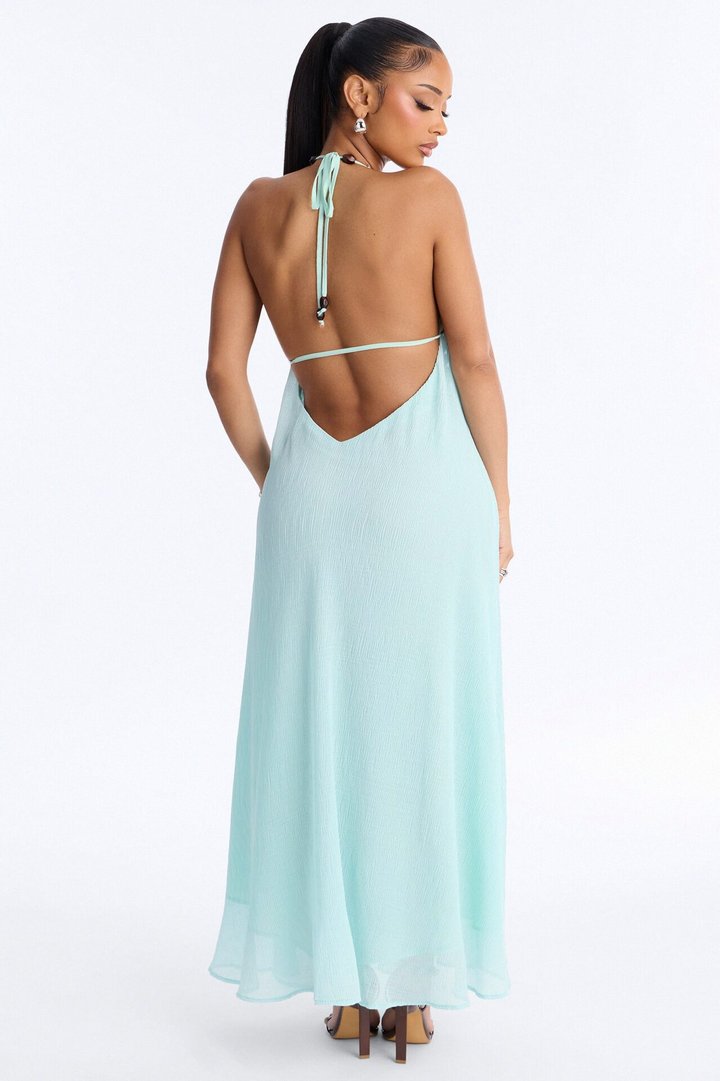 Tori Textured Maxi Dress - Blue