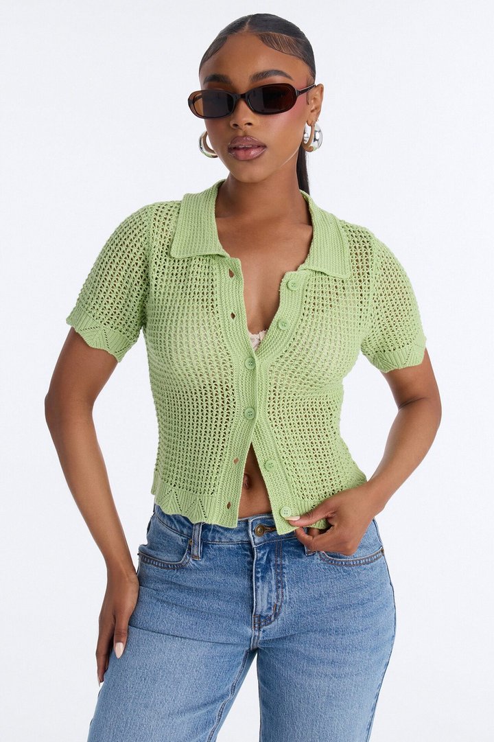 Jazzy Sweater Shirt - Sage