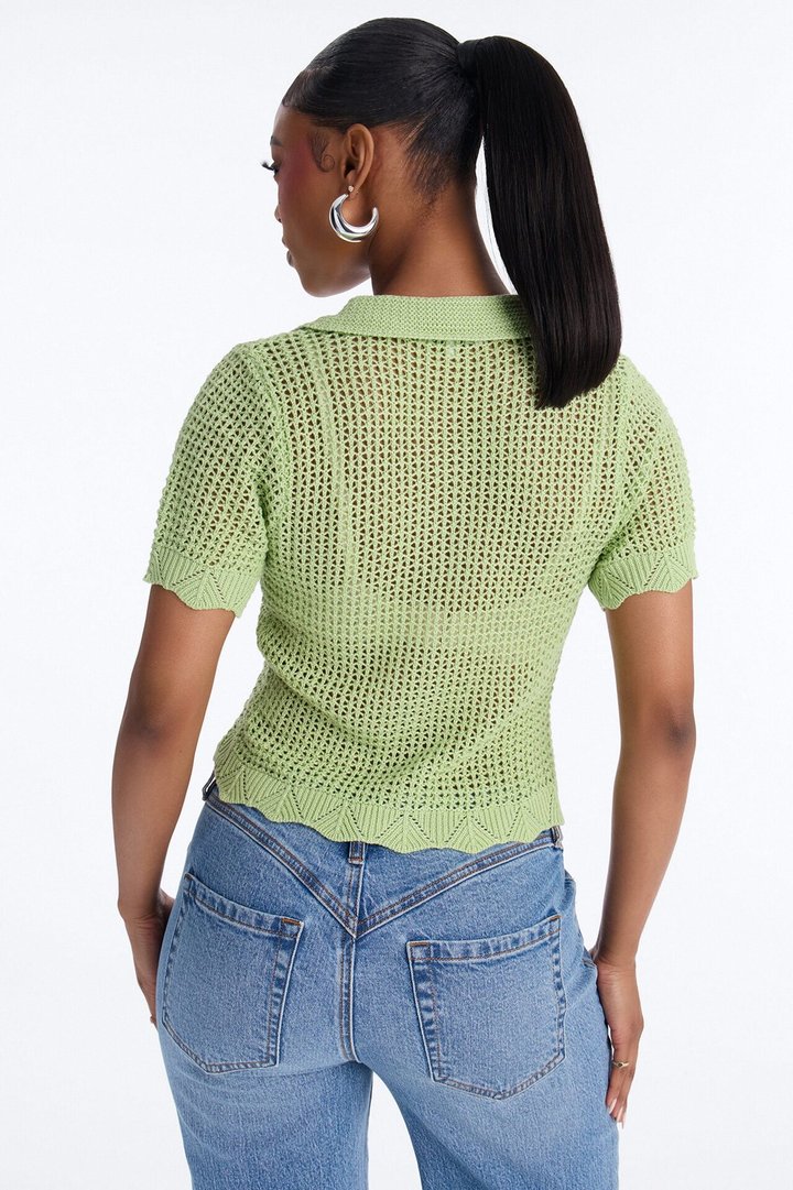 Jazzy Sweater Shirt - Sage