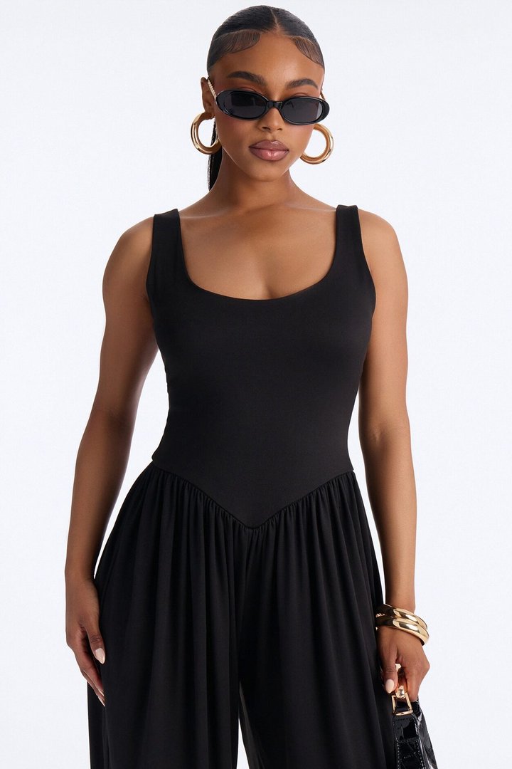 Brenna Balloon Leg Jumpsuit - Black