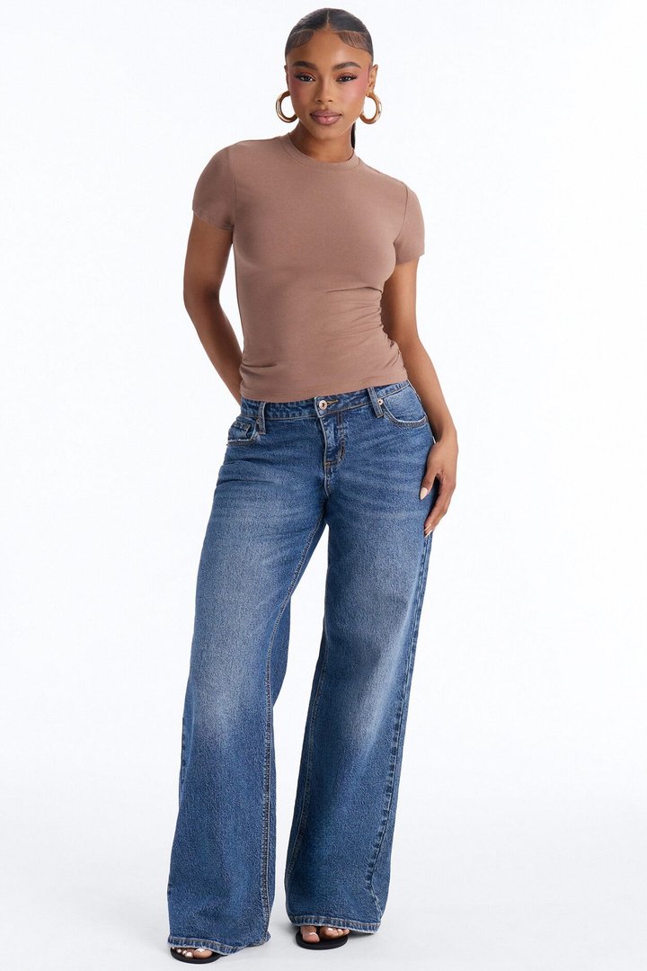 Camilla Classic Fit Crew Neck Tee - Taupe