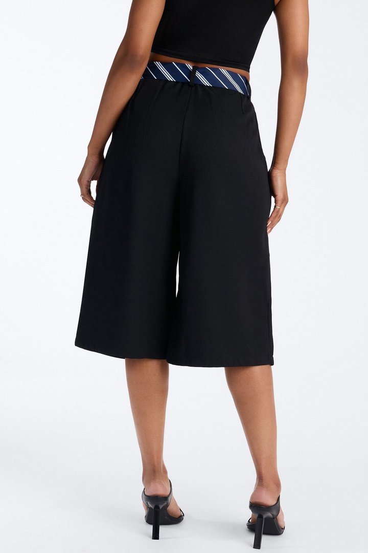 All Tied Up Trouser Bermuda Short - Black