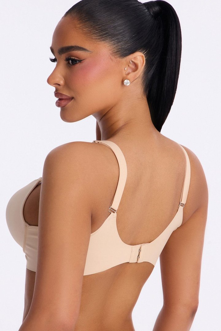 Smooth Like That Lightly Lined Scuba Demi Bra - Nude
