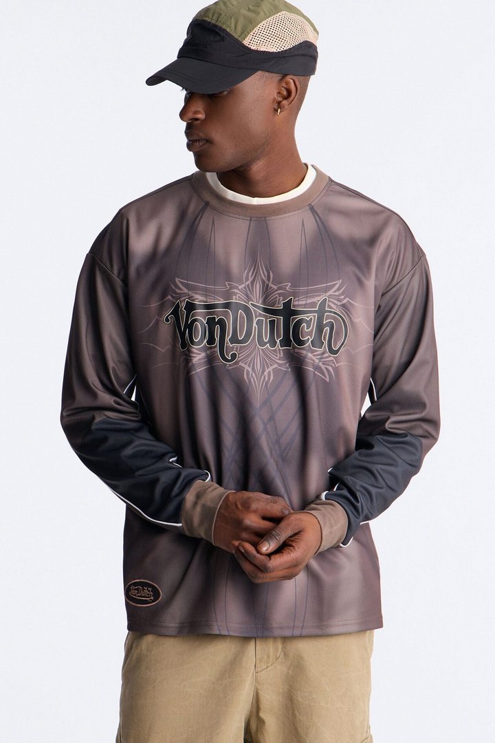 Von Dutch Ember Fade Jersey - Brown