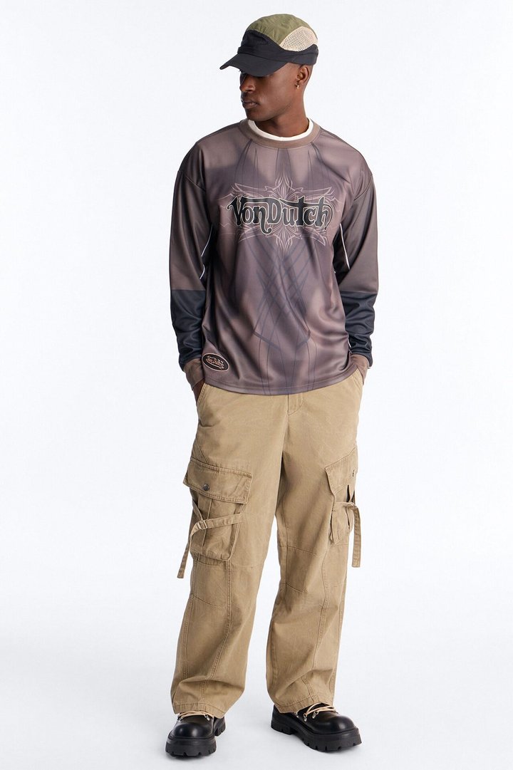 Von Dutch Ember Fade Jersey - Brown