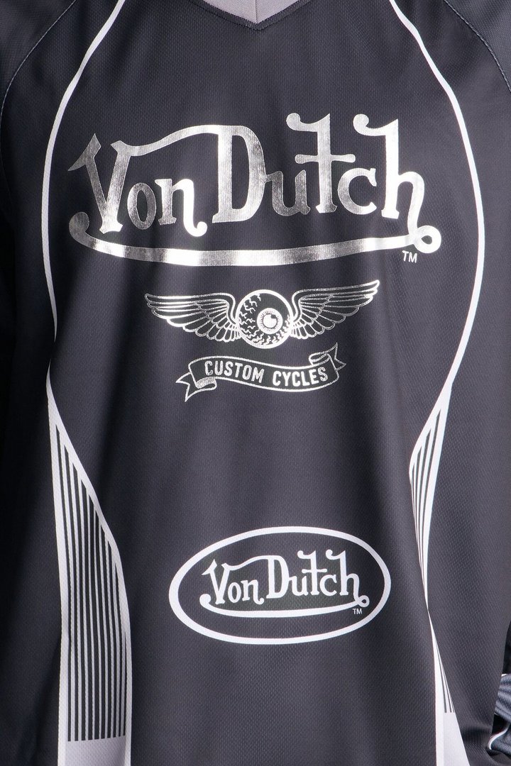 Von Dutch Chrome Flame Jersey - Black