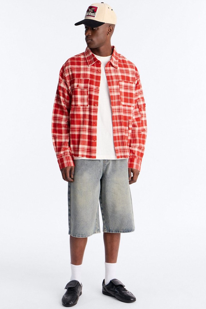 Baggy E Waist Hangtime Denim Short - Vintage Wash