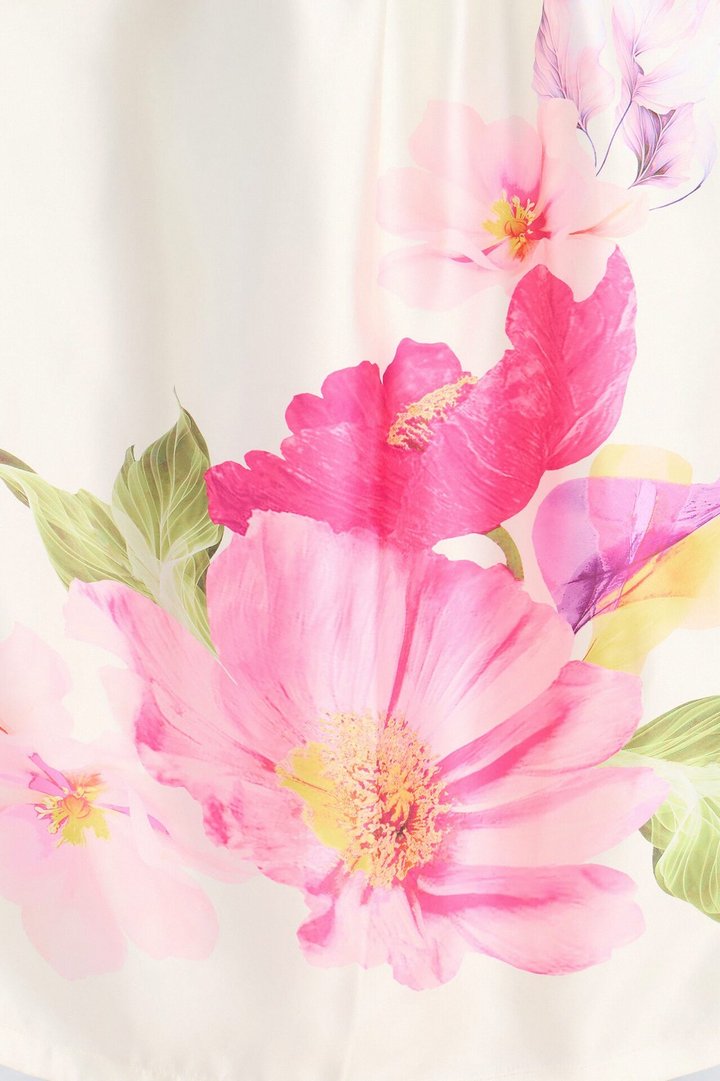 Blushing Petals Maxi Dress - Ivory/combo