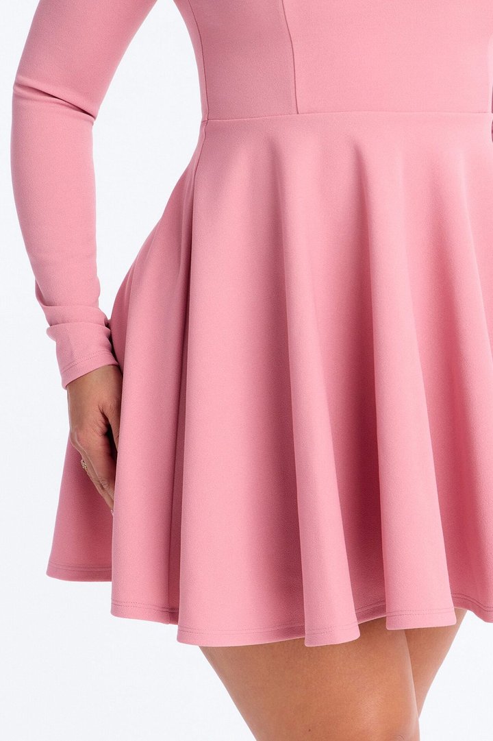 Alena Long Sleeve Mini Dress - Mauve