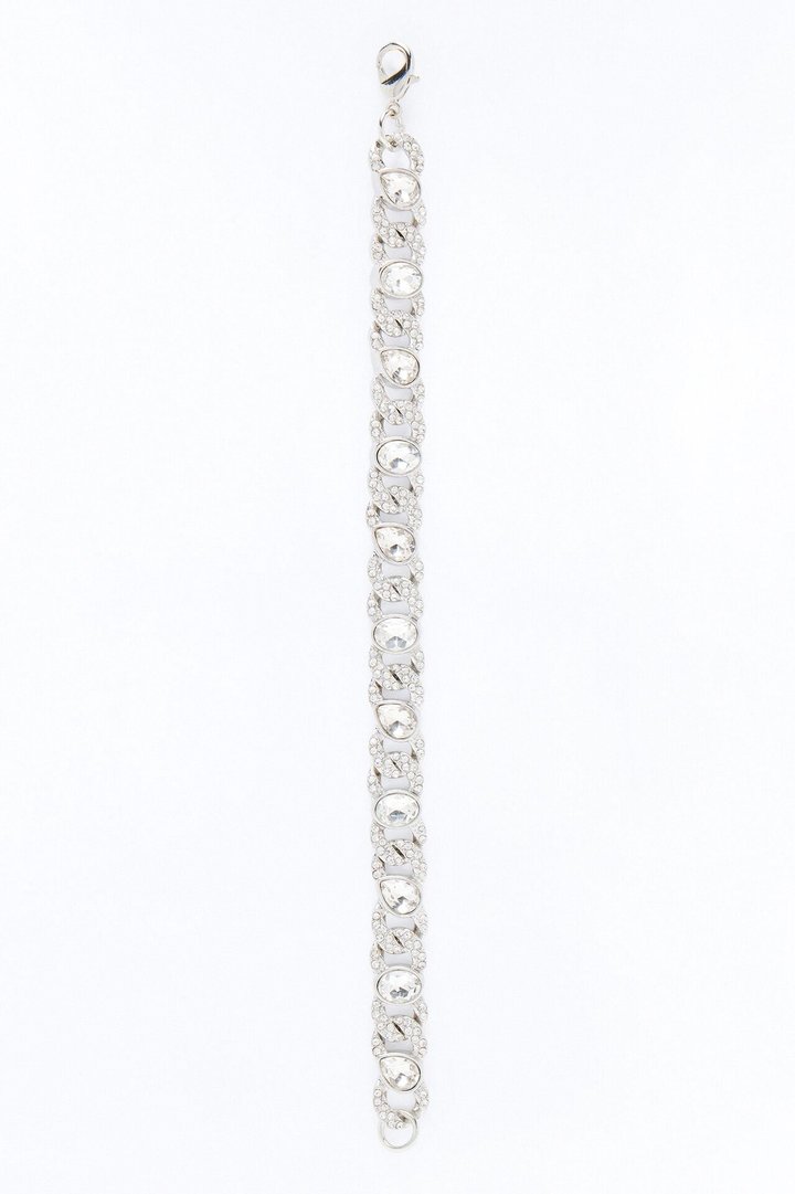 Opulent Oval Chain Bracelet - Silver