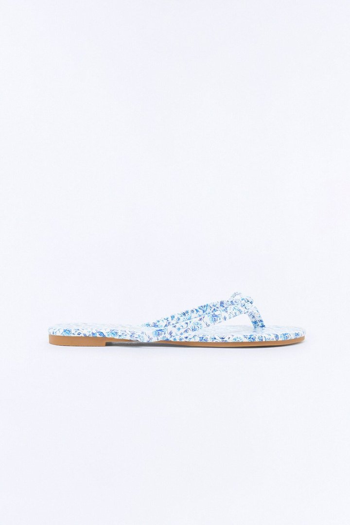 Taytay Bow Flip Flops - Blue/combo