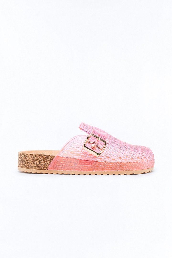 Boba Buckle Jelly Slides - Pink