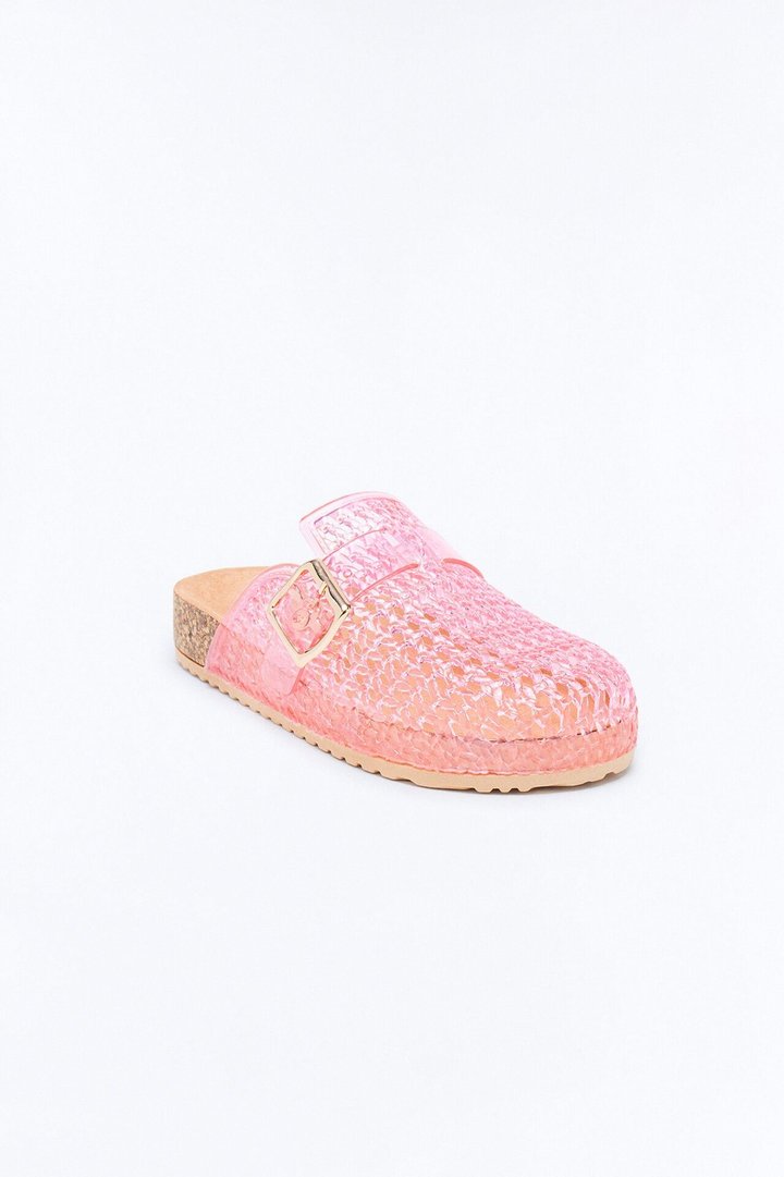 Boba Buckle Jelly Slides - Pink