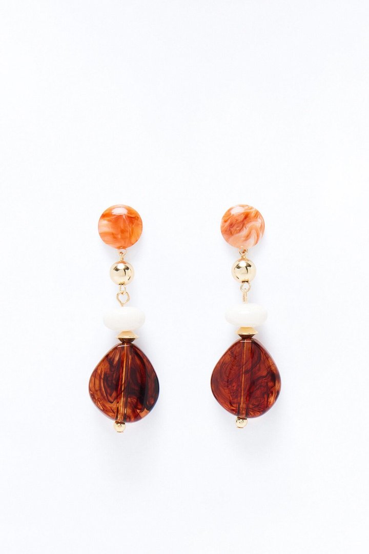 Rivera Maya Drop Earrings - Brown/combo