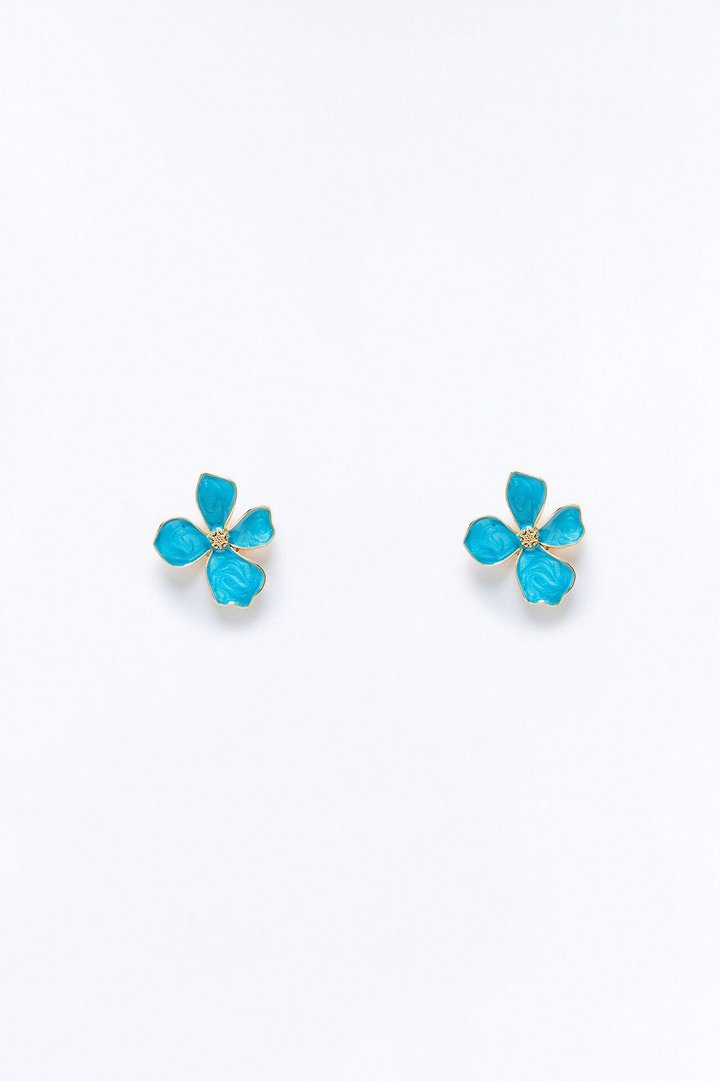 Flora Muse Earrings - Blue