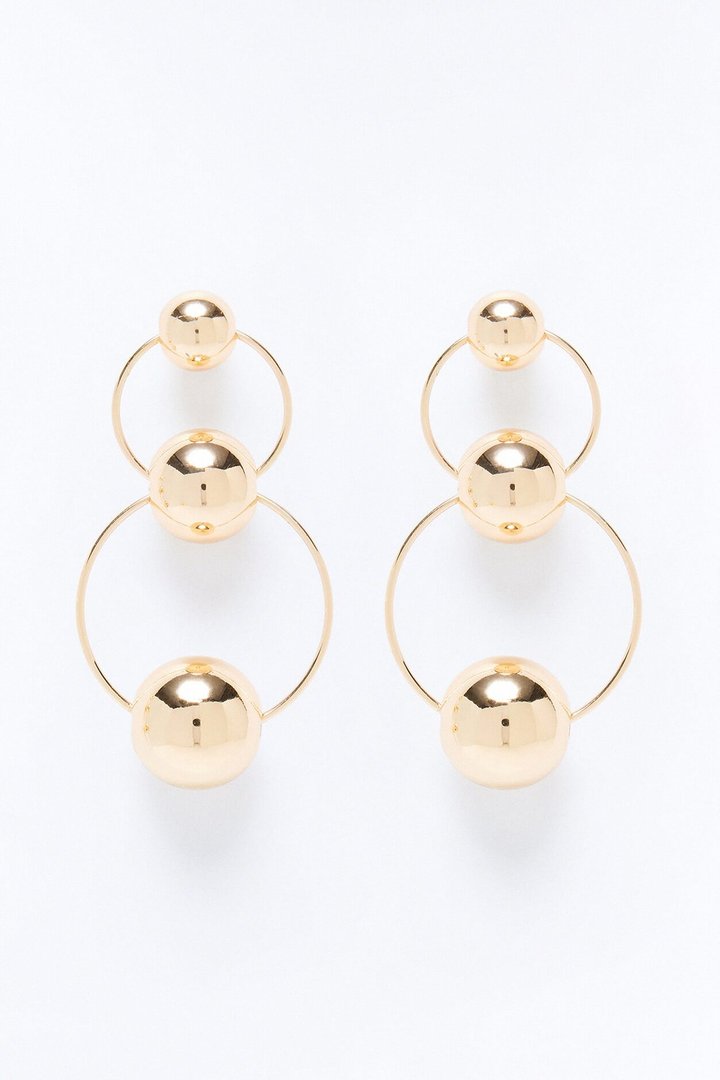 Bubble Tier Earrings - Gold