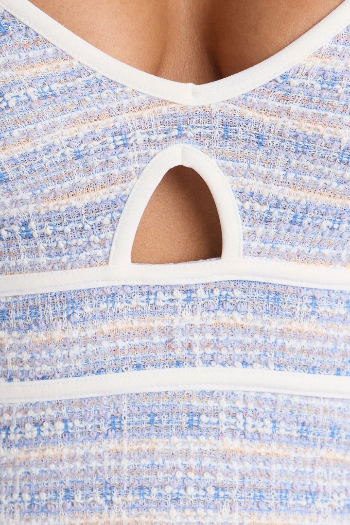 Rowan Tweed Mini Dress - Light Blue