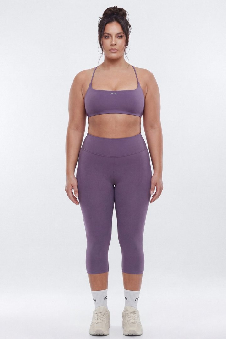 CloudForm™ 18″ Midrise Capri Legging - Iris