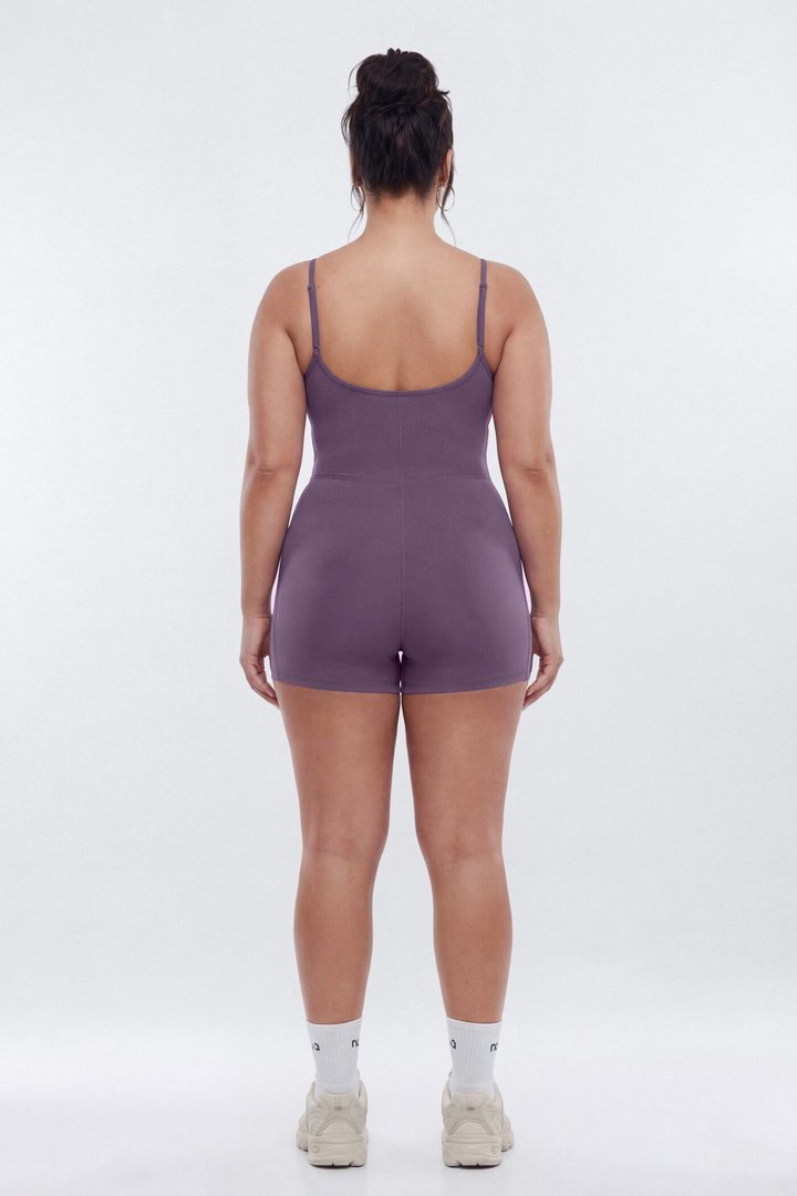CloudForm™ 3″ Spaghetti Strap Romper - Iris