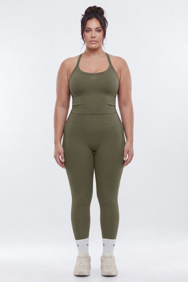 SeamlessLift™ Y Back Sports Top - Moss