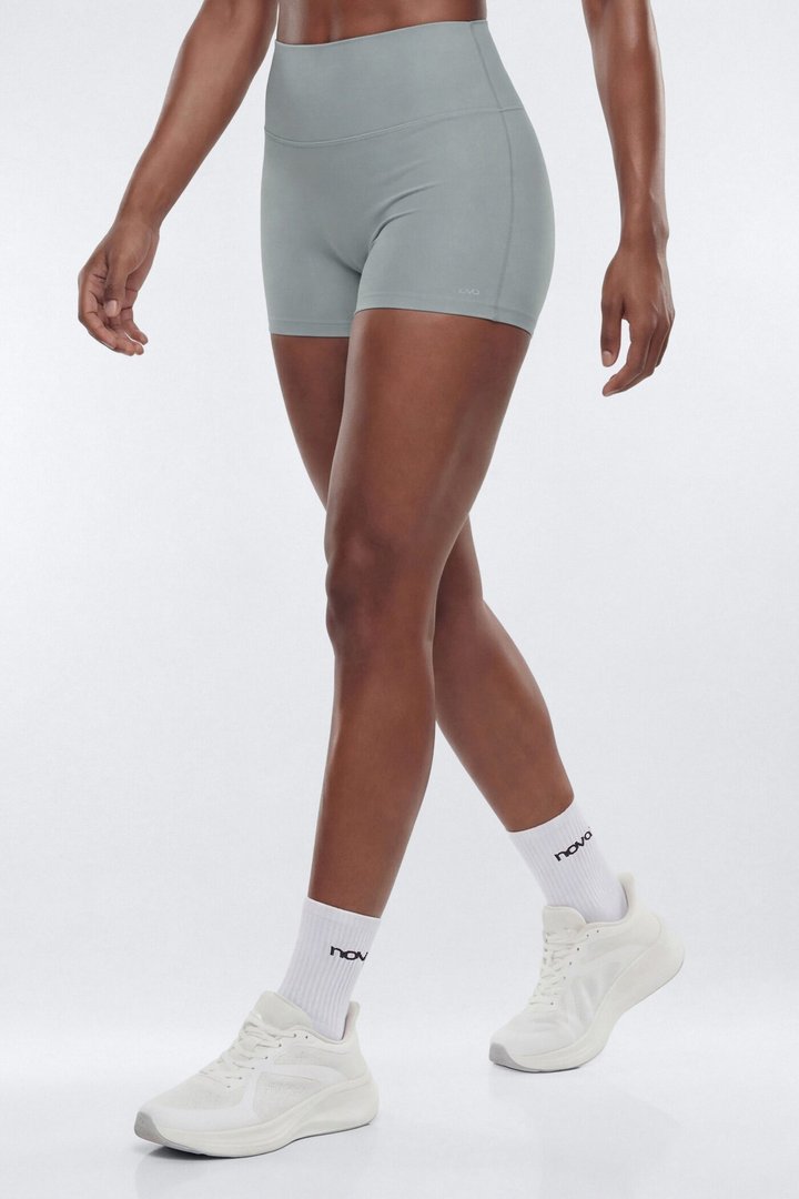 AirSculpt™ 3″ Mid Rise Biker Short - Steel