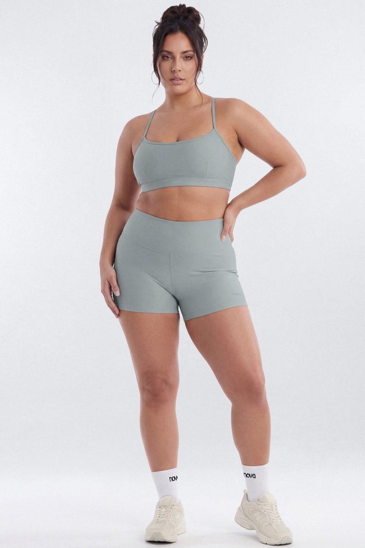 AirSculpt™ 3″ Mid Rise Biker Short - Steel