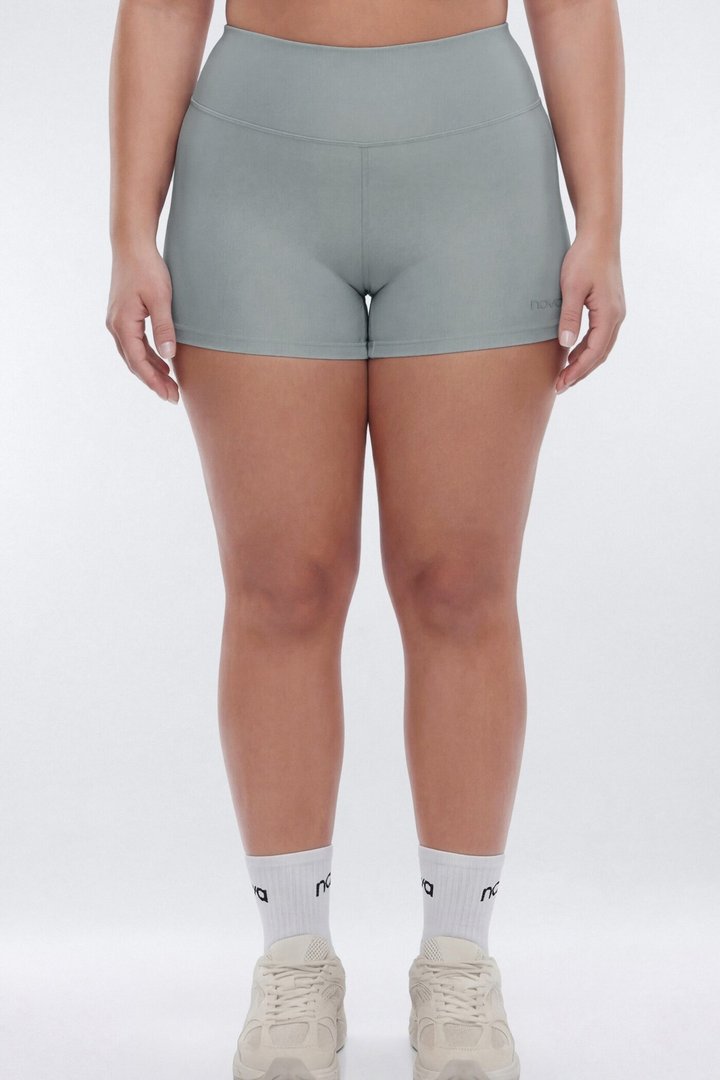 AirSculpt™ 3″ Mid Rise Biker Short - Steel