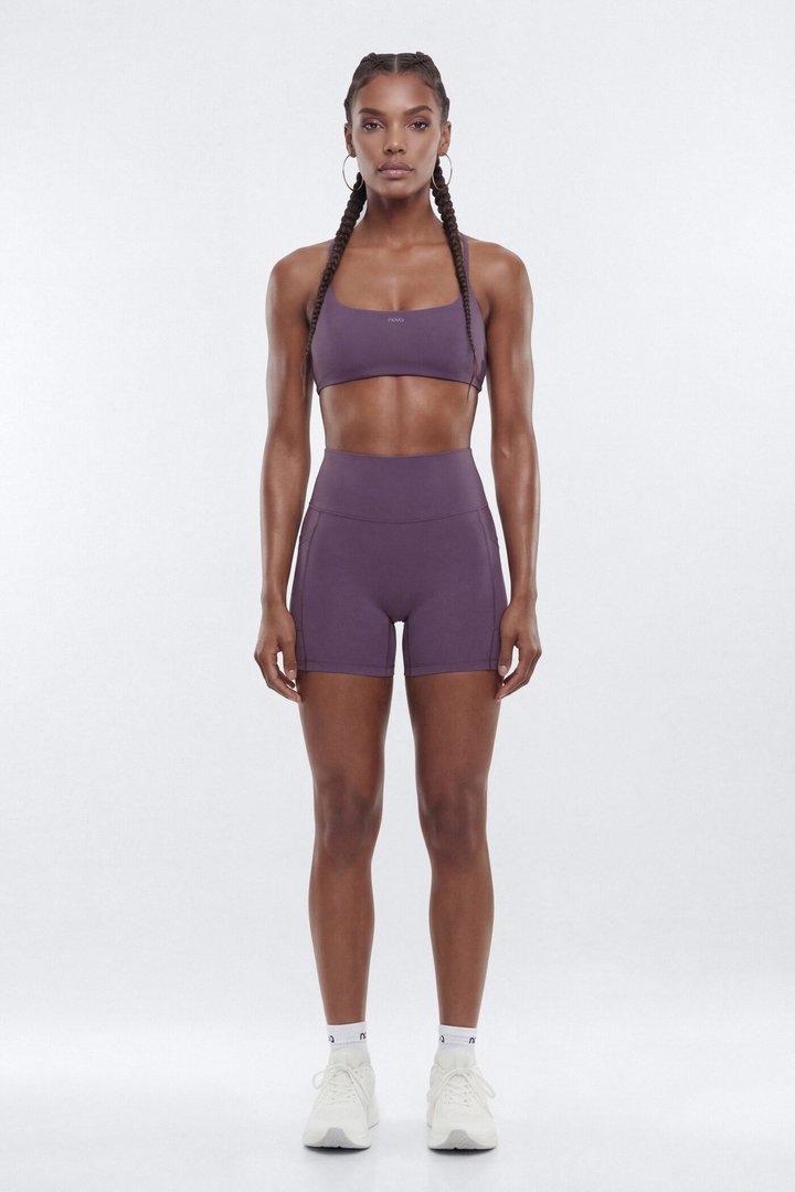 CloudForm™ High Waist 5″ Side Pocket Biker Short - Iris