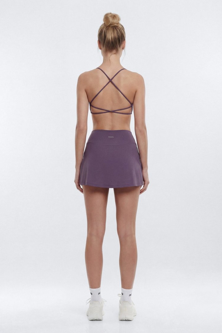 CloudForm™ Front Wrap Sports Mini Skort - Iris