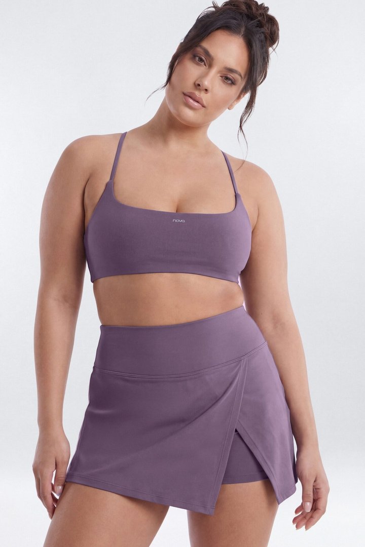 CloudForm™ Front Wrap Sports Mini Skort - Iris