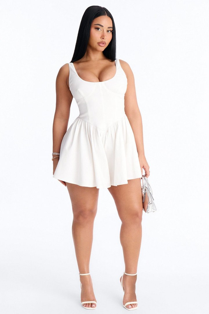 Simply Yours Flowy Romper - Ivory