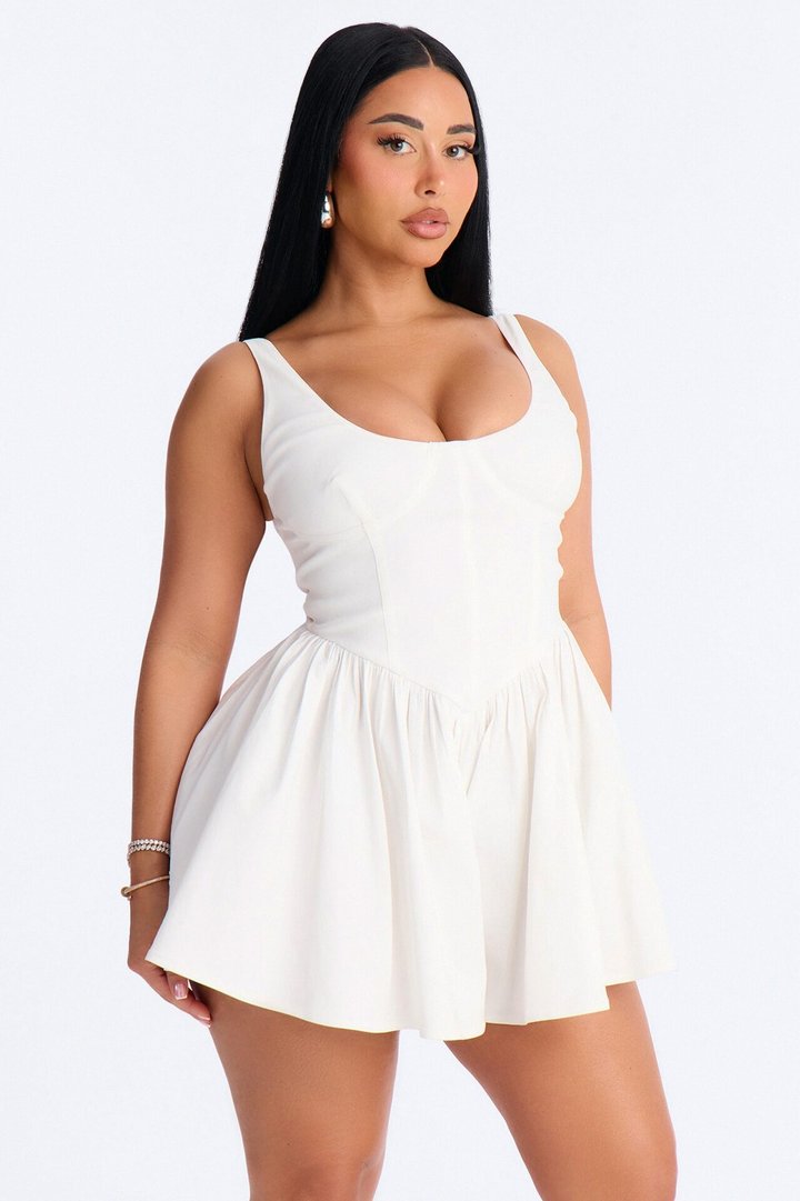 Simply Yours Flowy Romper - Ivory
