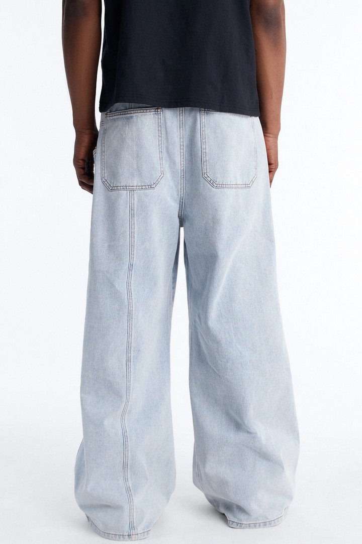 Baggy Crossover Come Again Jean - Light Wash