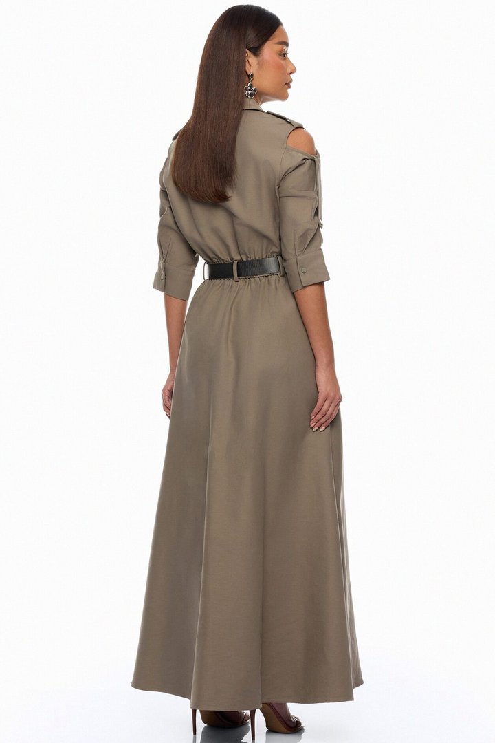 Morgan Cargo Maxi Dress - Olive