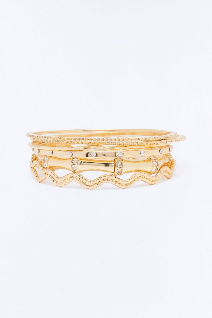 Taken All Around 7 Piece Bangle Set - Gold