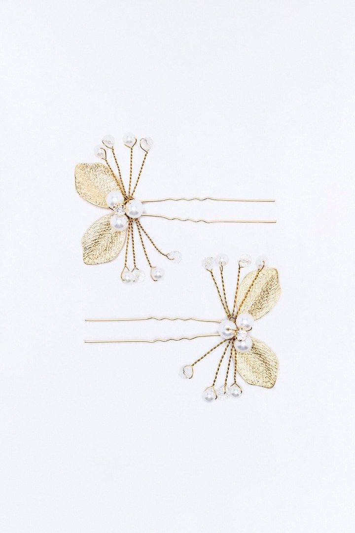 Holding Together 2 Piece Hair Set - Gold