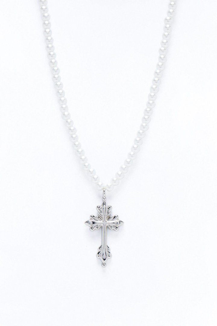 Pearl Reverence Necklace - Silver