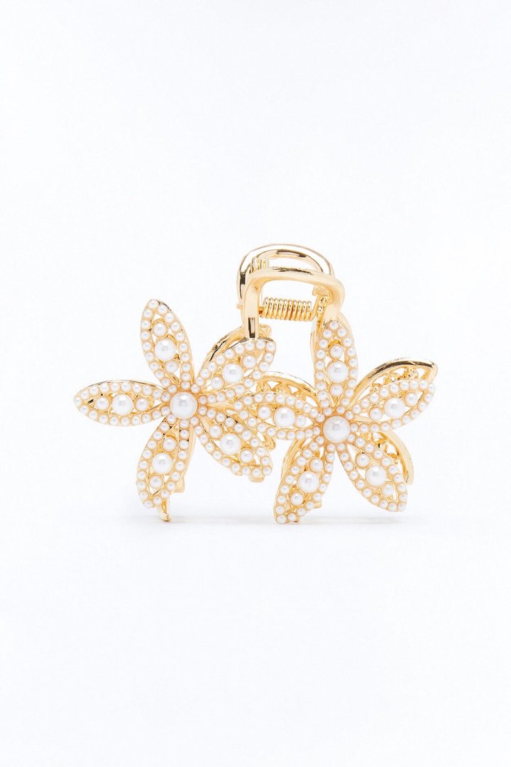 Sea Flowers Hair Claw Clip - Gold