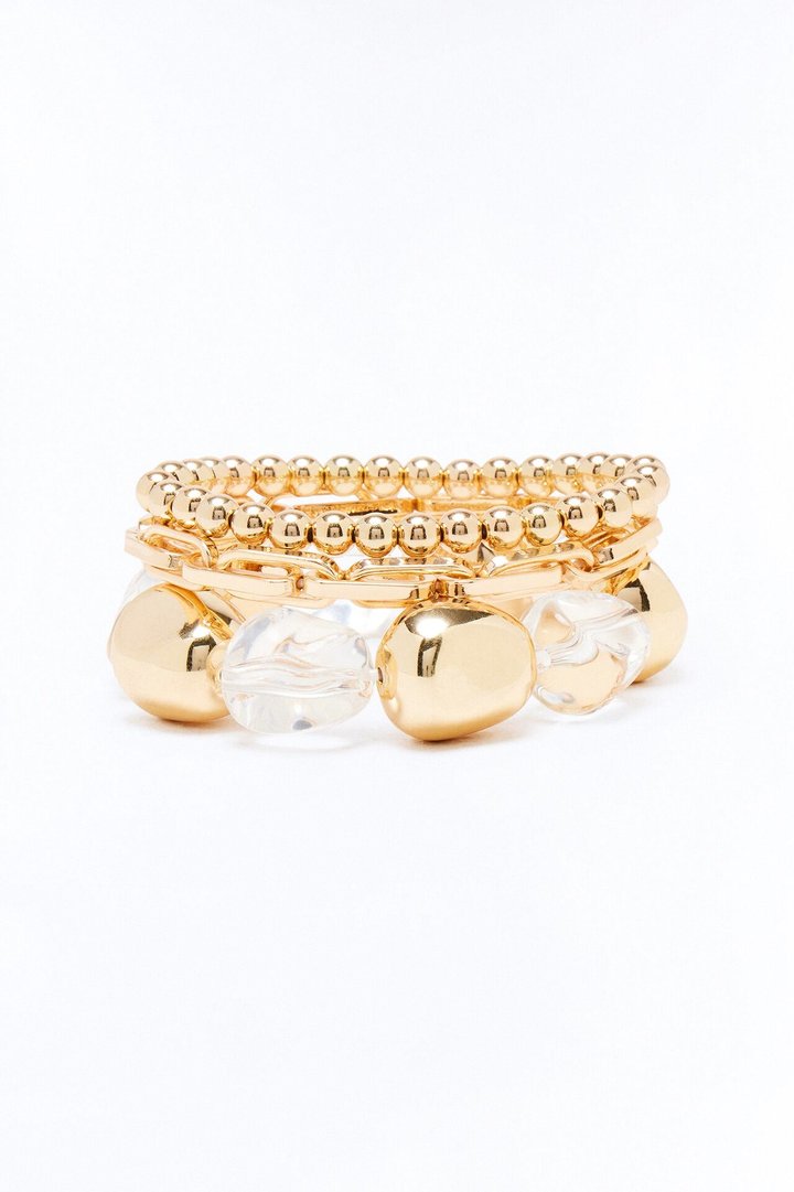 Built Different 3 Piece Bracelet Set - Gold