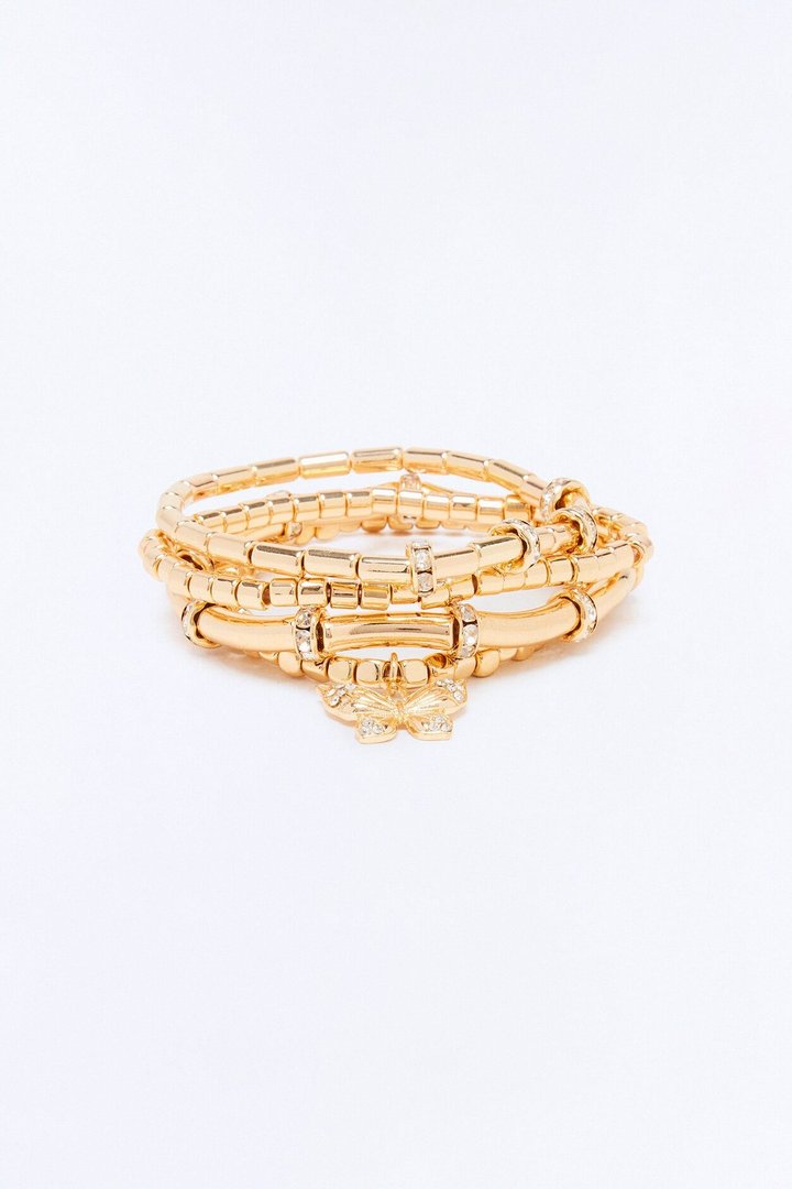 Reach For The Sky 4 Piece Bracelet Set - Gold