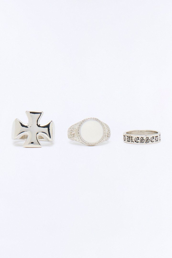 Saint Revolution Multi Size Ring Set - Silver