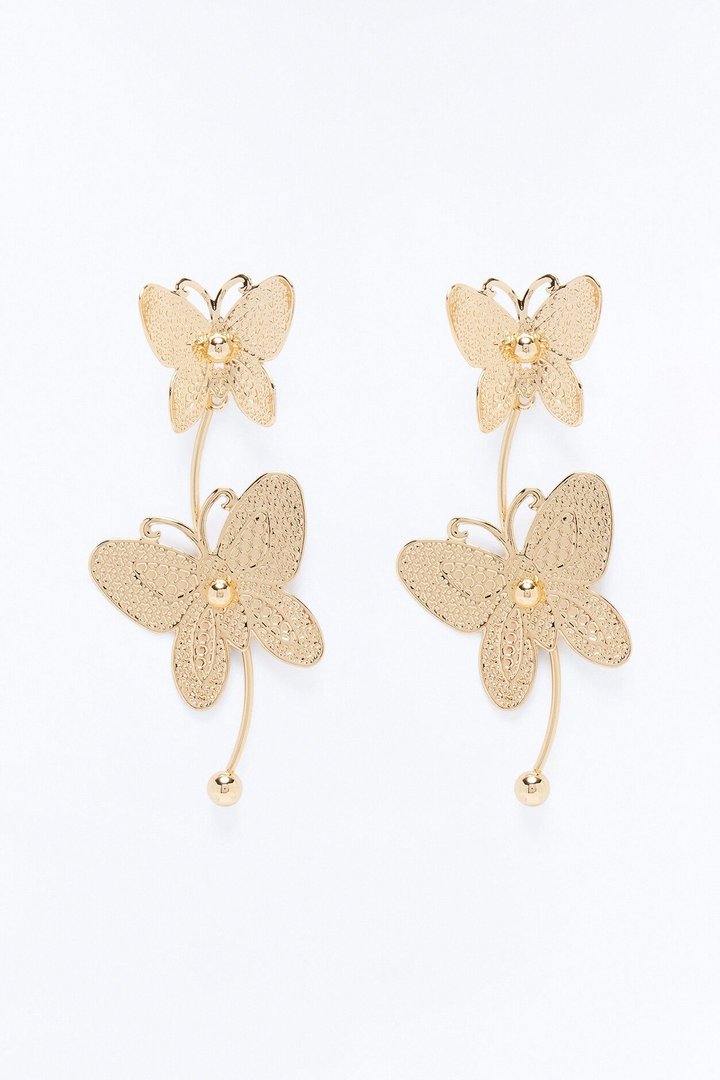 Bellafly Drop Earrings - Gold