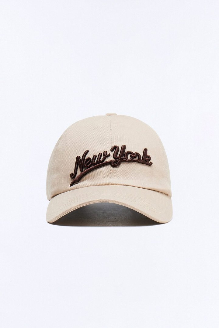 NY Vibes Baseball Hat - Tan