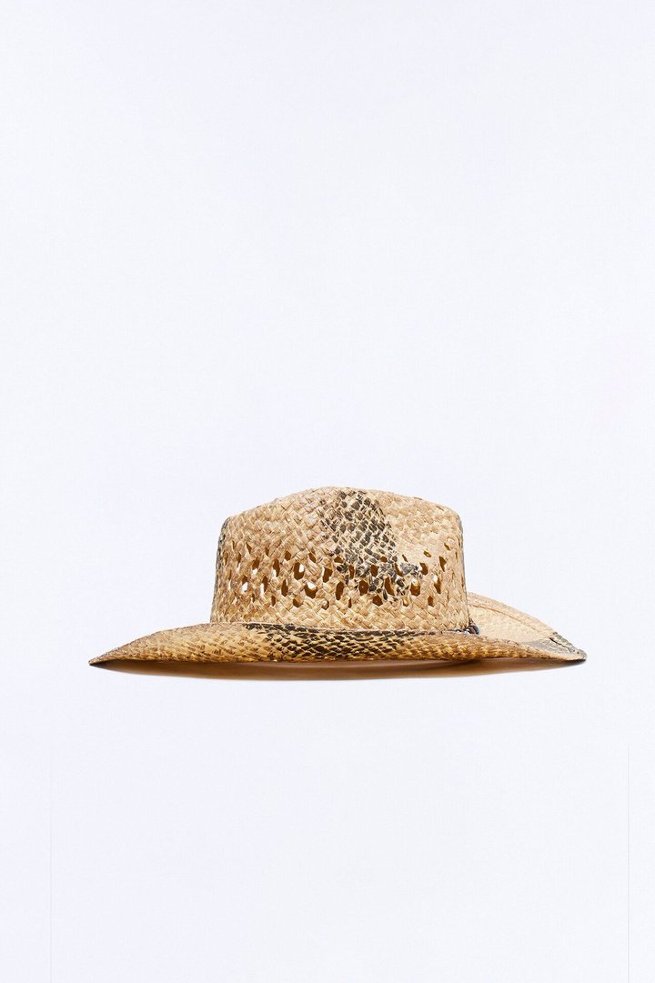 Enough Is Enough Straw Cowboy Hat - Brown