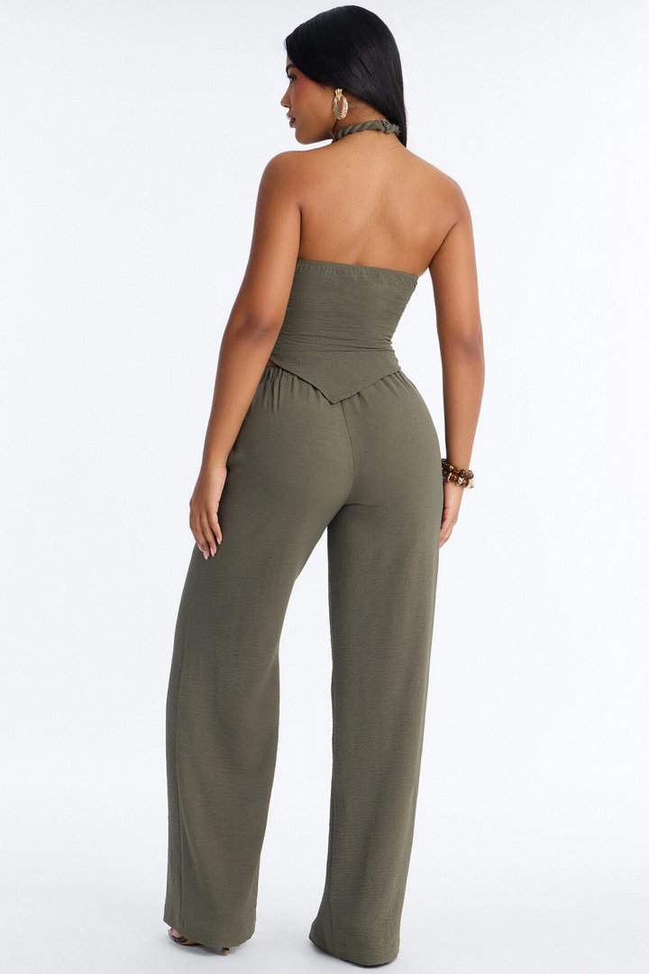 Mariana Halter Pant Set - Olive