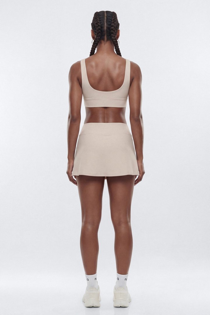 AirSculpt™ Mid Rise Mini Skort - Oat Milk